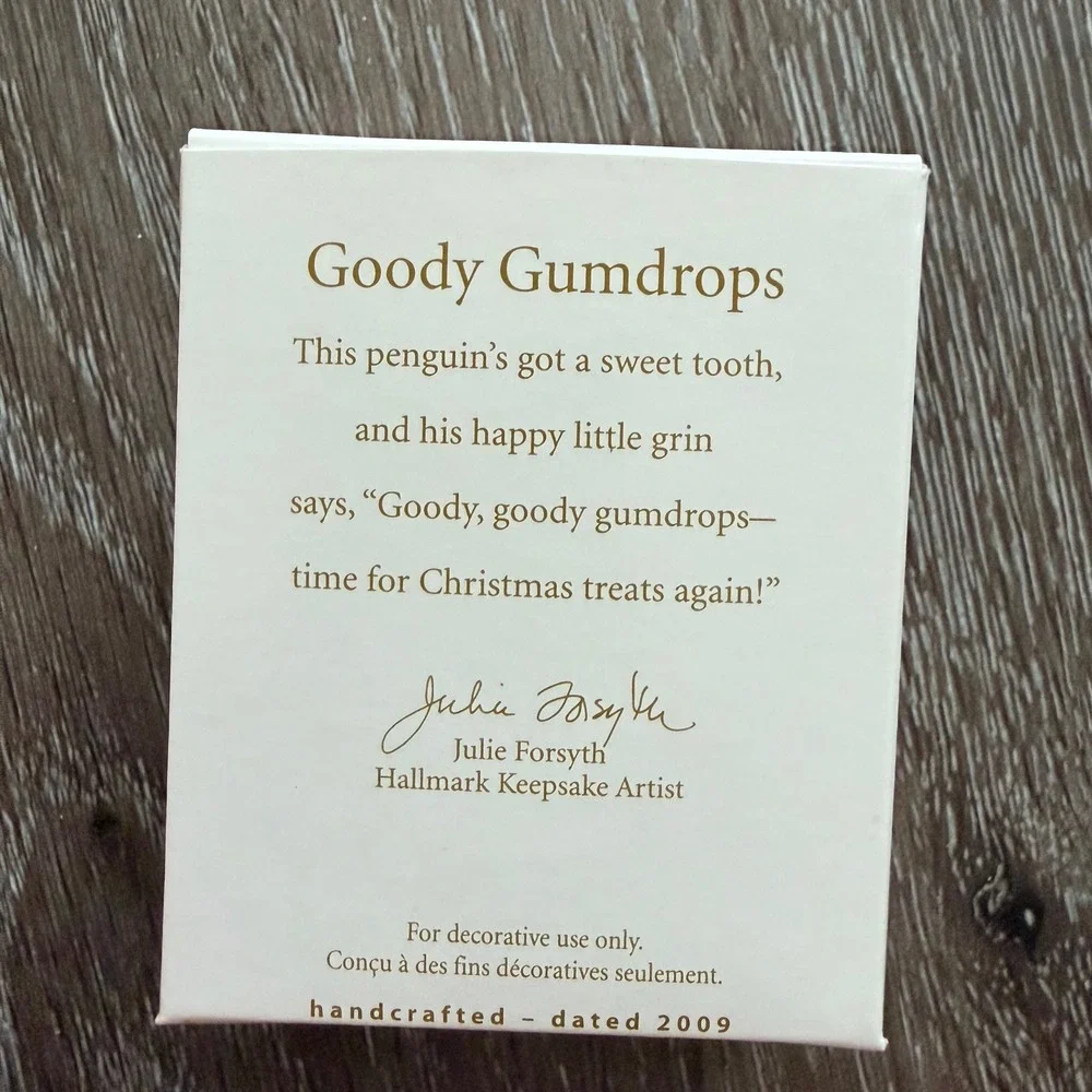 Hallmark Keepsake 2009 Goody Gumdrops Miniature Penguin Christmas Ornament